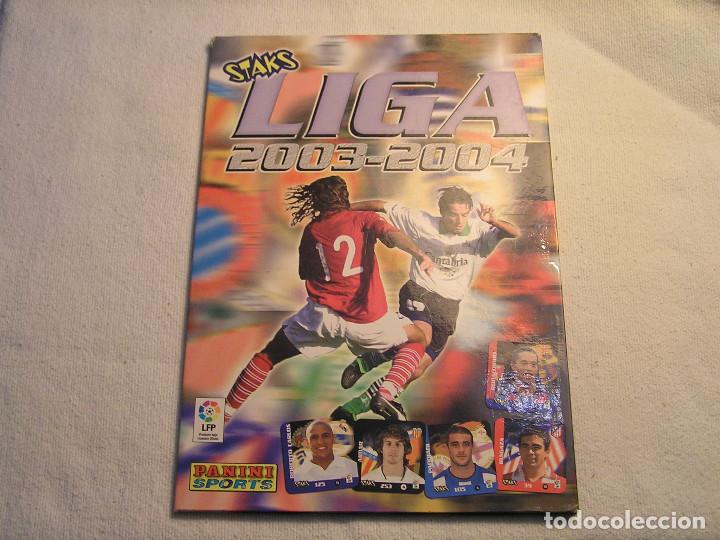 Sports collectibles: Desplegable magn&eacute;tico para STAKS de la liga de f&uacute;tbol 2003-2004.