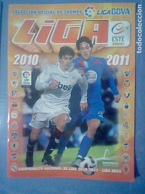 Colecionismo desportivo: ALBUM PLANCHA ED ESTE 2010 2011 CROMOS ENCARTADOS VAC&Iacute;O