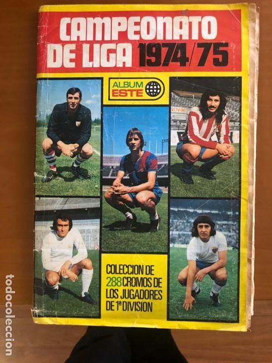 Collezionismo sportivo: campeonato de liga 1974-75 con 200 cromos solo pegados parte superior se venden sueltos