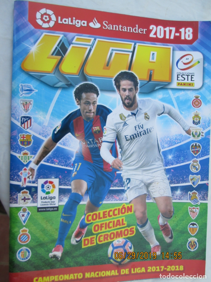 Colecionismo desportivo: ALBUM LA LIGA 2017-18 - INCOMPLETO.