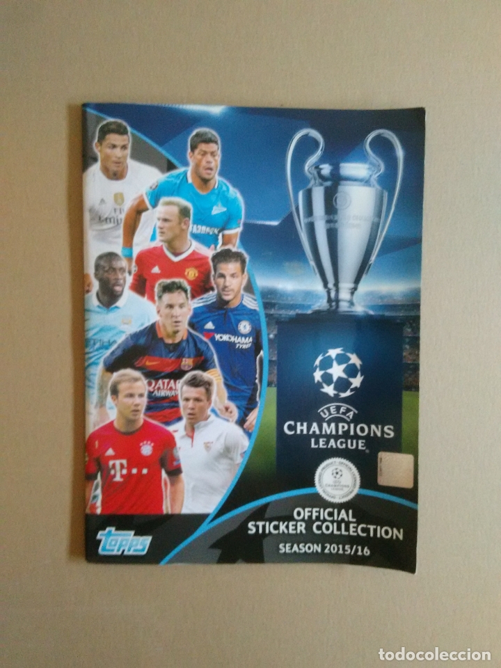 Colecionismo desportivo: &Aacute;LBUM PLANCHA VAC&Iacute;O F&Uacute;TBOL 2015-2016 UEFA CHAMPIONS LEAGUE OFFICIAL STICKER COLLECTION TOPPS 15-16