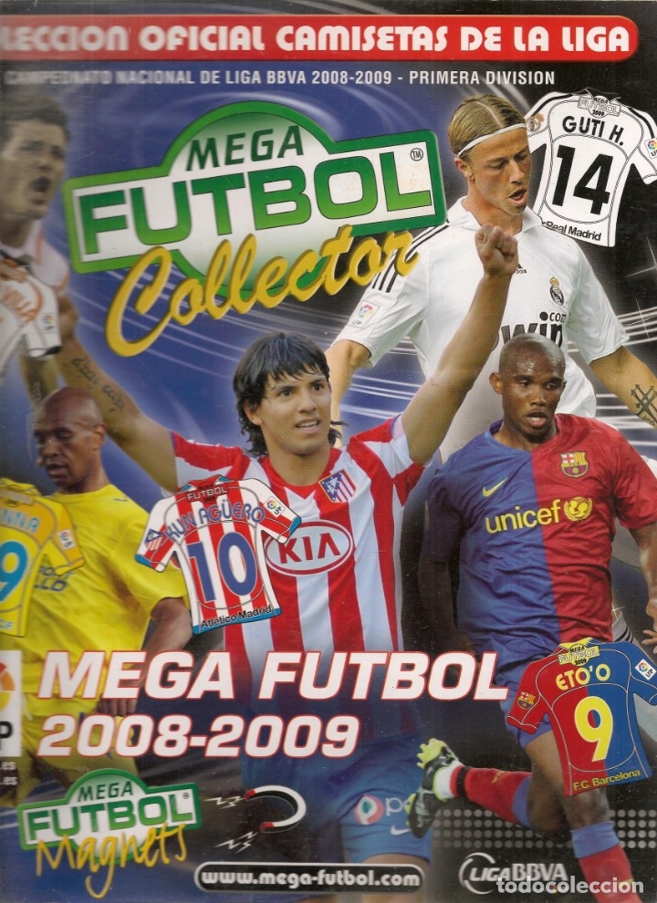 Colecionismo desportivo: CAMISETAS DE LA LIGA. MEGA FUTBOL 2008 - 2009.  &Aacute;LBUM. VACIO (ST/PN2)