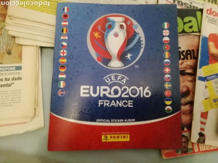 Sports collectibles: Eurocopa 2016 Francia. Album plancha vac&iacute;o