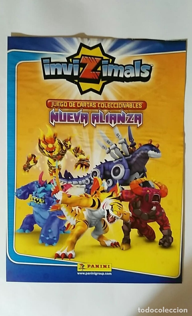 Collectionnisme sportif: PORTADA Y CONTRAPORTADA ALBUM INVIZIMALS NUEVA ALIANZA DE PANINI