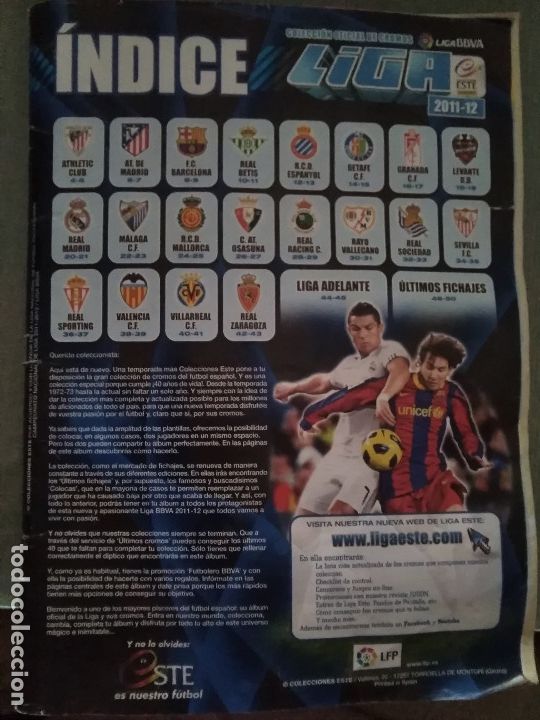 Collectionnisme sportif: ALBUM FUTBOL LIGA 2011-12