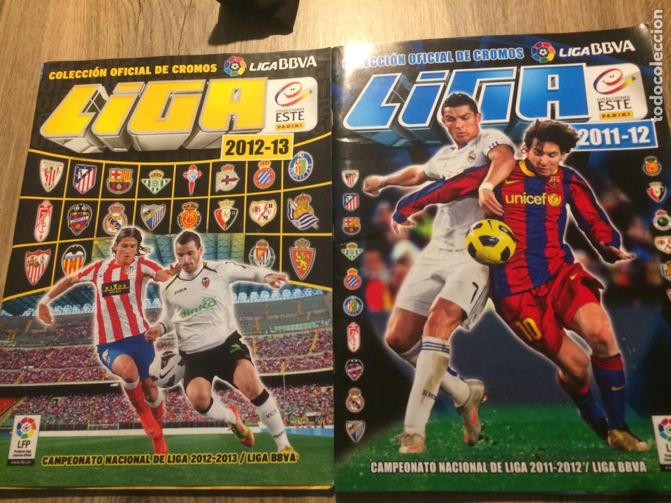 Collectionnisme sportif: 2 &Aacute;LBUMES - LIGA 2011/12 y 2012/13- ESTE - INCOMPLETOS -