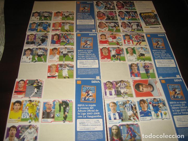 Colecionismo desportivo: LIGA DE FUTBOL 2007-08 - 5 LAMINAS INCOMPLETAS - UNA LAMINA COMPLETA 2012-13