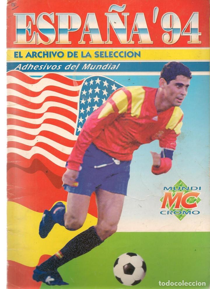 Colecionismo desportivo: ESPA&Ntilde;A&acute;94. EL ARCHIVO DE LA SELECCI&Oacute;N. &Aacute;LBUM INCOMPLETO: TIENE 104 CROMOS. MUNDICROMO. (RF.M.I.)