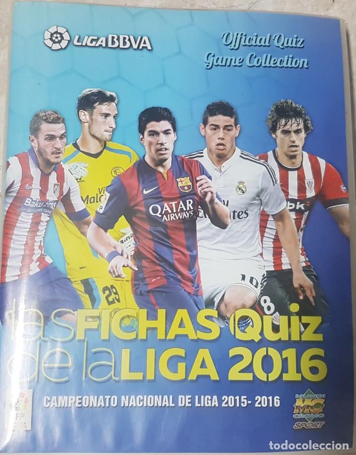 Colecionismo desportivo: Album incompleto Las fichas Quiz de la liga 2015 2016 - Mundi Cromo - Official Quiz Game - Futbol