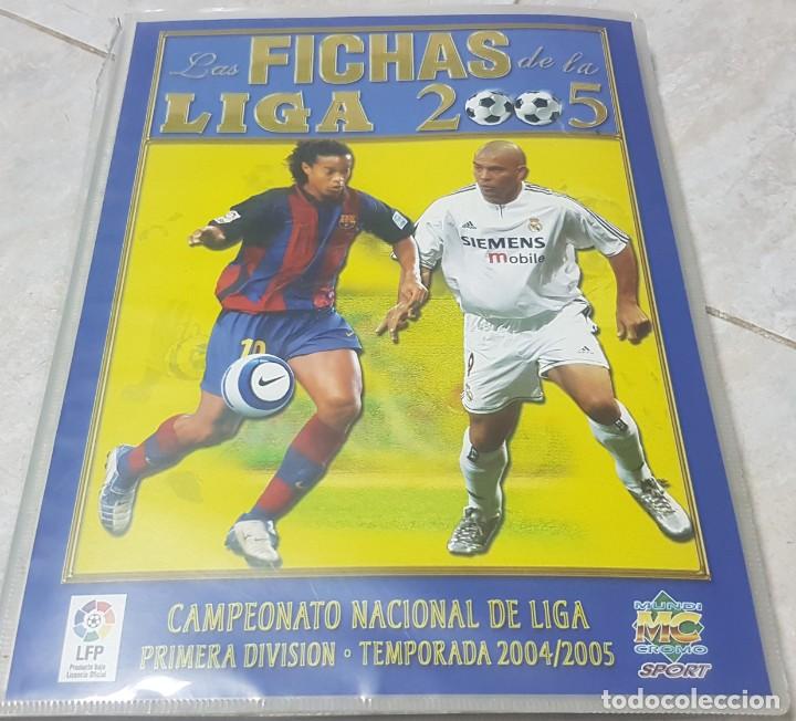 Colecionismo desportivo: Album incompleto Las fichas de la liga 2005 - Mundi Cromo - Futbol Temporada 2004 2005