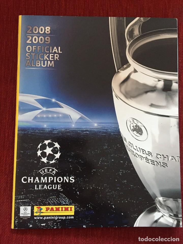 Collectionnisme sportif: ALBUM CROMOS INCOMPLETO 2008 2009 OFFICIAL STICKER UEFA CHAMPIONS LEAGUE PANINI BUEN ESTADO