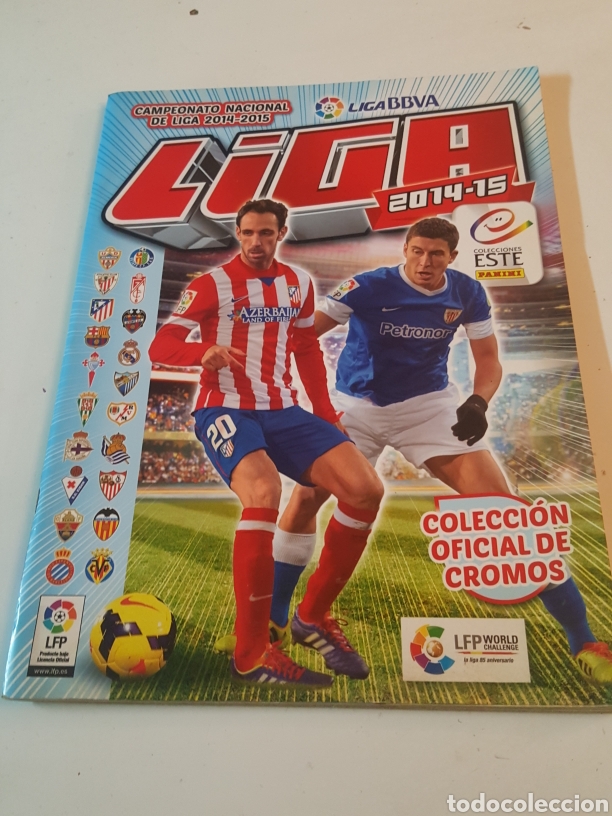 Colecionismo desportivo: Album cromos Panini Liga Este 2014-2015 con 22 cromos pegados