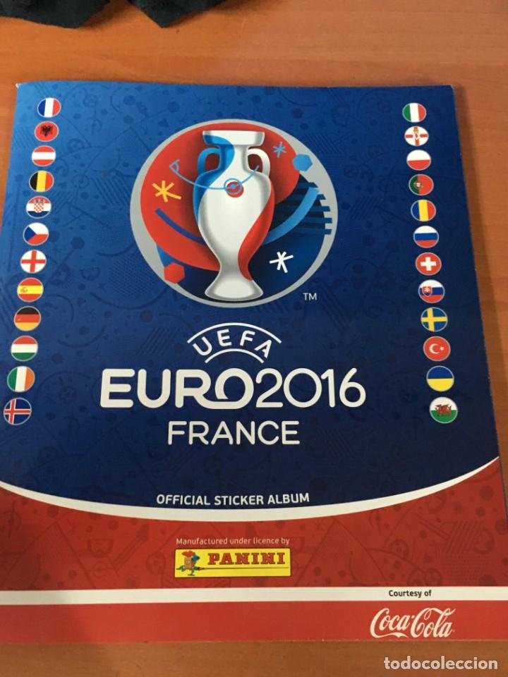 Colecionismo desportivo: &Aacute;lbum de cromos de f&uacute;tbol UEFA Euro2016 Francia, Alg&uacute;n cromo pegado, completamente nuevo