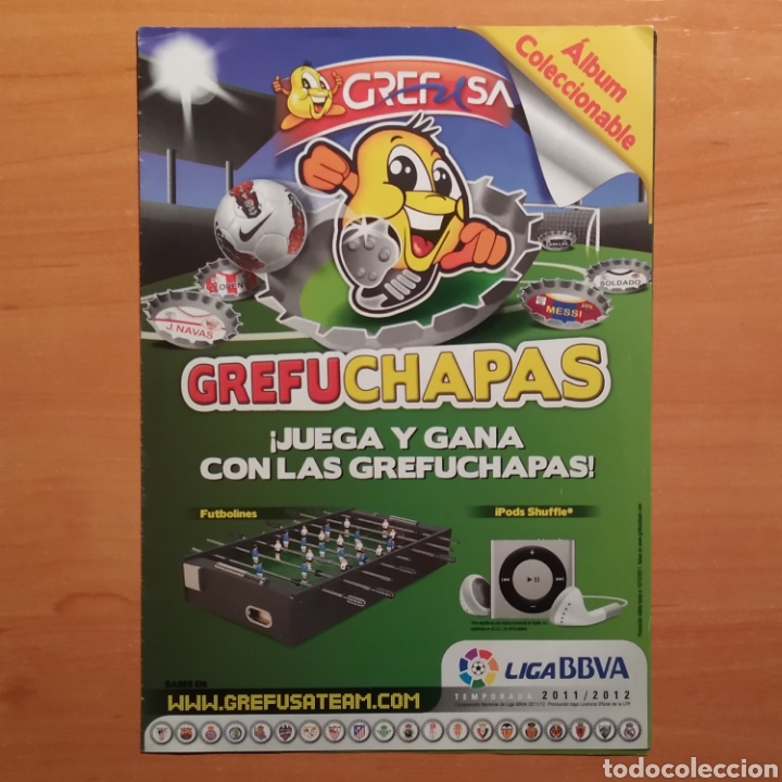 Sports collectibles: ALBUM PLANCHA - GREFUCHAPAS TEMPORADA 2011 / 2012 - GREFUSA
