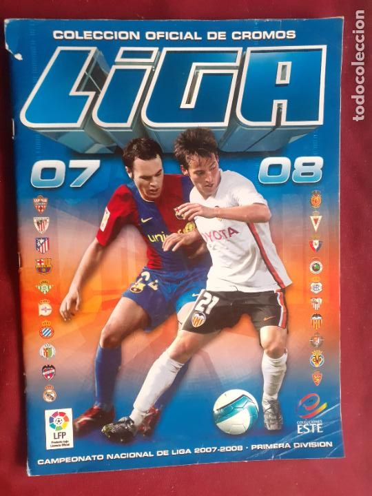 Colecionismo desportivo: Album de f&uacute;tbol Campeonato Nacional de liga 2007 2008 Este. Panini. Contiene 136 cromos