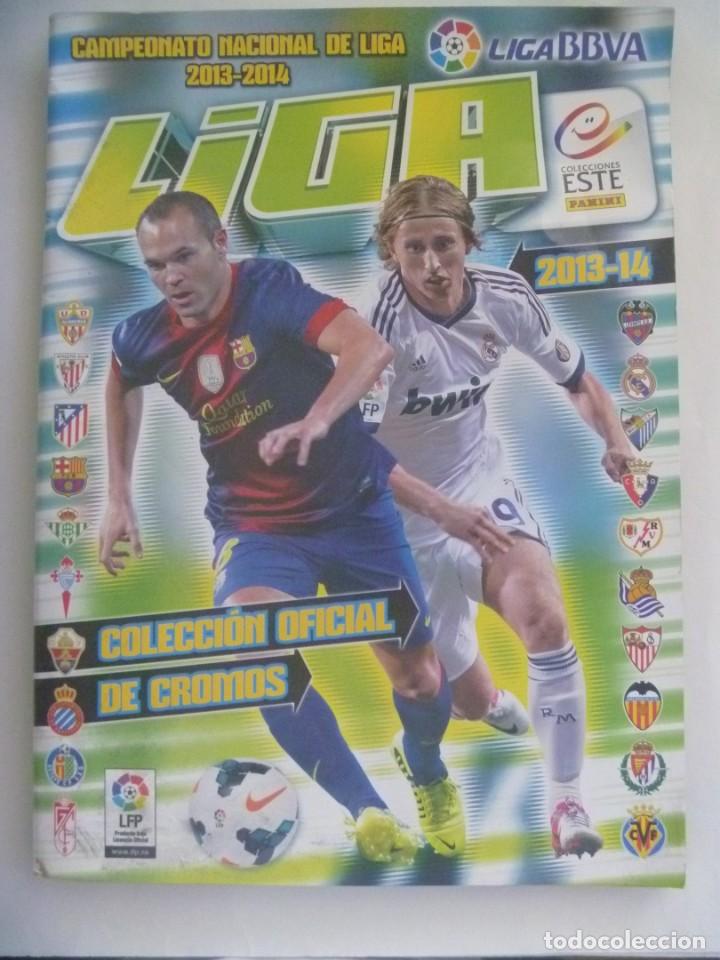 Sports collectibles: ALBUM DE PEGATINAS DE LA LIGA DE FUTBOL 2013 - 14 . DE ESTE - PANINI. CON 72 CROMOS PEGADOS