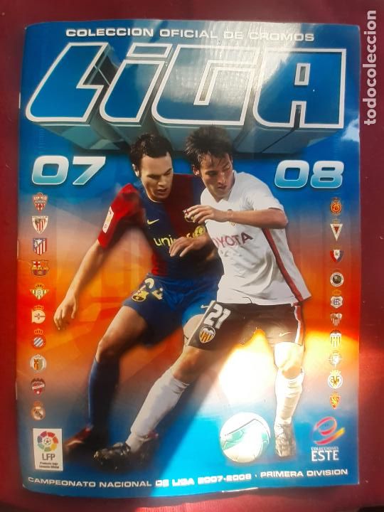 Colecionismo desportivo: Album de f&uacute;tbol Campeonato Nacional de liga 2007 2008 Este. Panini. Contiene 159 cromos
