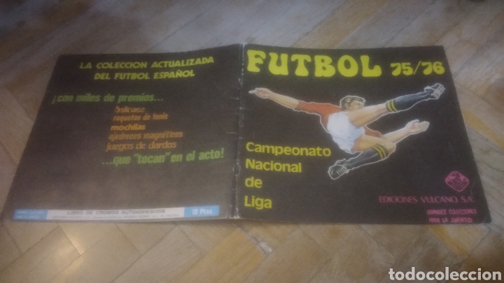 Collectionnisme sportif: 1975/ 1976 f&uacute;tbol. Pastas del album sin cromos. Muy nuevo. Ver fotos.