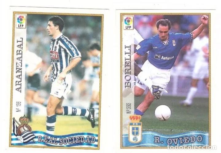 Collectionnisme sportif: Lote de 2 cromos de futbol Las fichas de la Liga 1997-98, MundiCromo