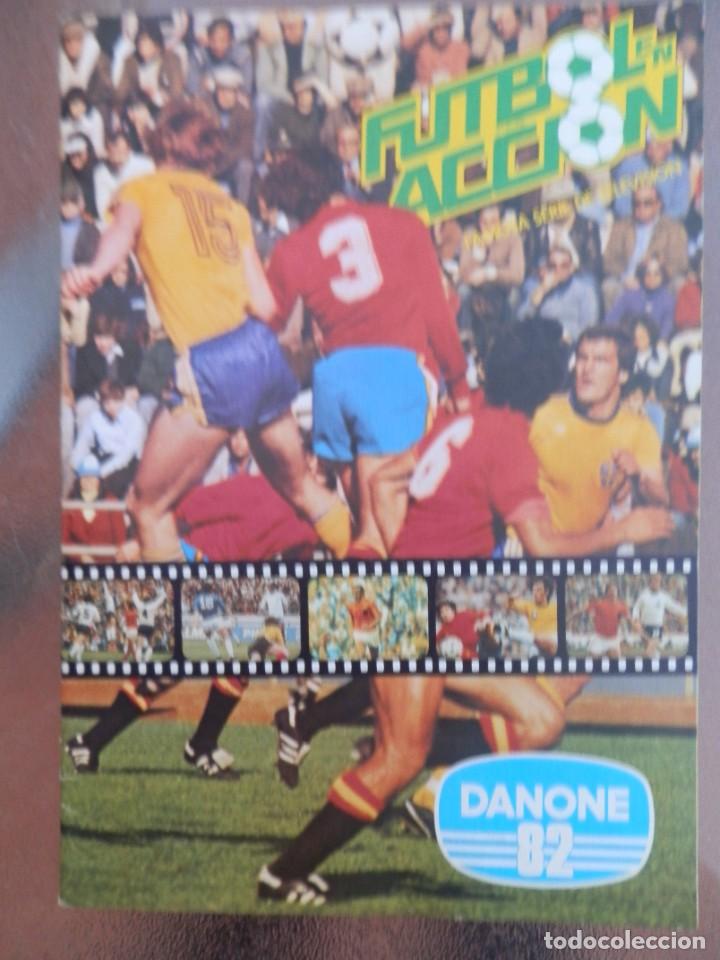 Sports collectibles: ALBUM CROMOS FUTBOL EN ACCION DANONE 82.