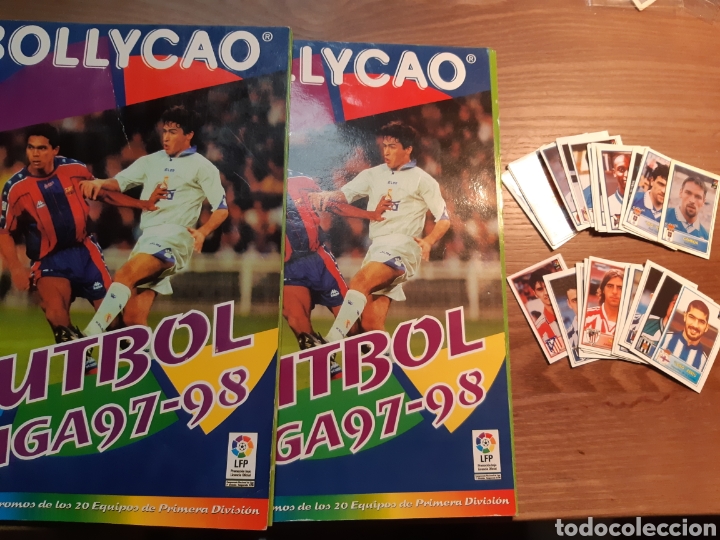 Sports collectibles: LIGA 97 98 BOLLYCAO 2 ALBUMES + 29 CROMOS NUNCA PEGADOS