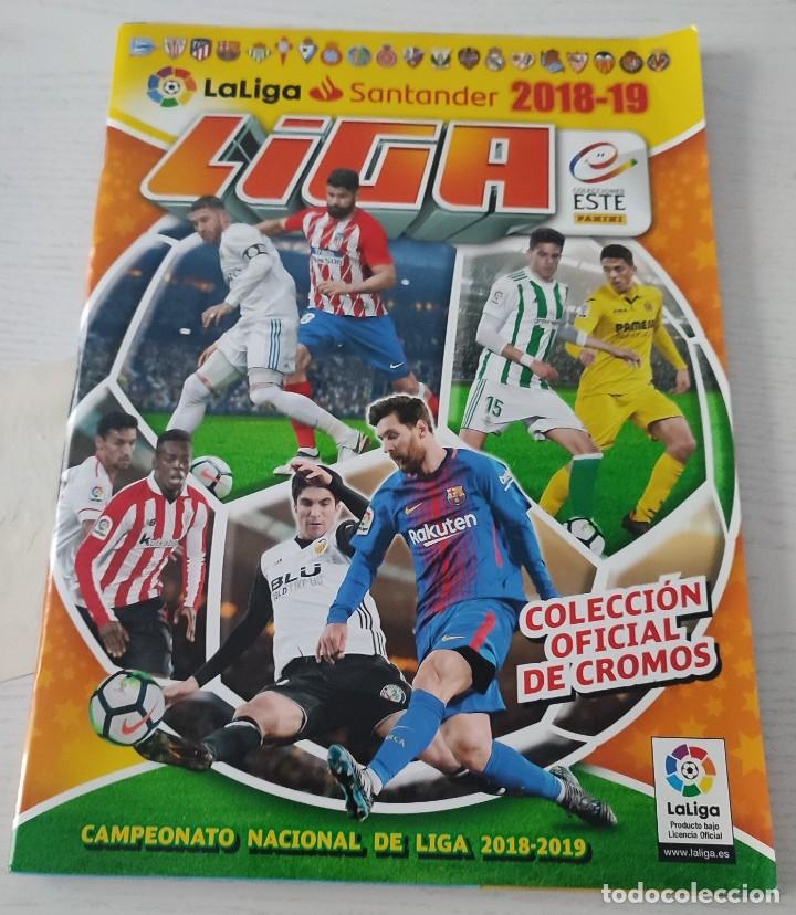 Collectionnisme sportif: &Aacute;LBUM INCOMPLETO DE LA LIGA SANTANDER 2018-19 (Colecciones Este Panini) - Tiene 262 cromos pegados -