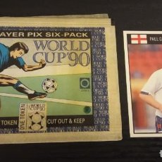Coleccionismo deportivo: -WORLD CUP 90 : 59 PAUL GASCOIGNE ( ENGLAND ) + SOBRE VACIO . CARD SPAIN