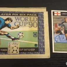 Coleccionismo deportivo: -WORLD CUP 90 : 54 CHRIS WOODS ( ENGLAND ) + SOBRE VACIO . CARD SPAIN