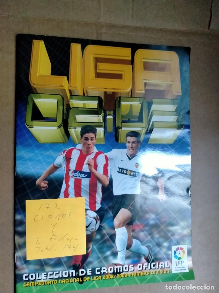 Colecionismo desportivo: album de cromos de futbol de 2002-2003