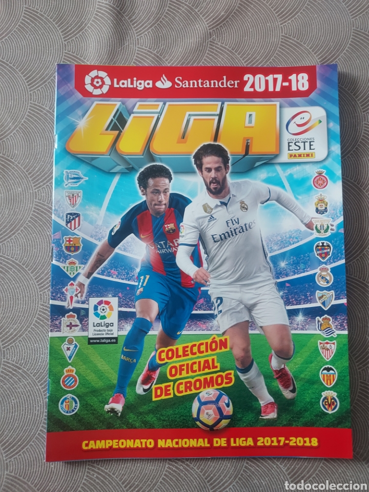 Colecionismo desportivo: ALBUM PLANCHA LIGA ESTE 2017 2018 CON 22 CROMOS PEGADOS EN BUEN ESTADO (CPG)