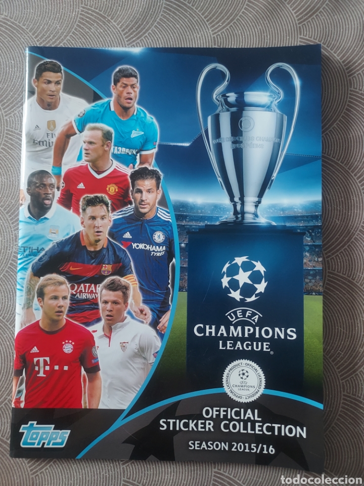 Colecionismo desportivo: ALBUM PLANCHA CHAMPIONS LEAGUE 2015 2016 CON LOS 6 CROMOS DE REGALO PEGADOS BUEN ESTADO TOPPS (CPG)
