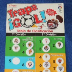 Coleccionismo deportivo: TABLA DE CLASIFICACIÓN 1ª Y 2ª DIVISIÓN - TRAPA ¡GO! - LFP 2004/2005 ¡RARO!. Lote 399153979