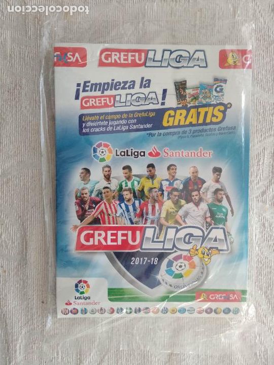 Colecionismo desportivo: ALBUM VACIO PLANCHA PRECINTADO GREFUSA GREFULIGA 17 18 2017 2018 LIGA SANTANDER FICHAS