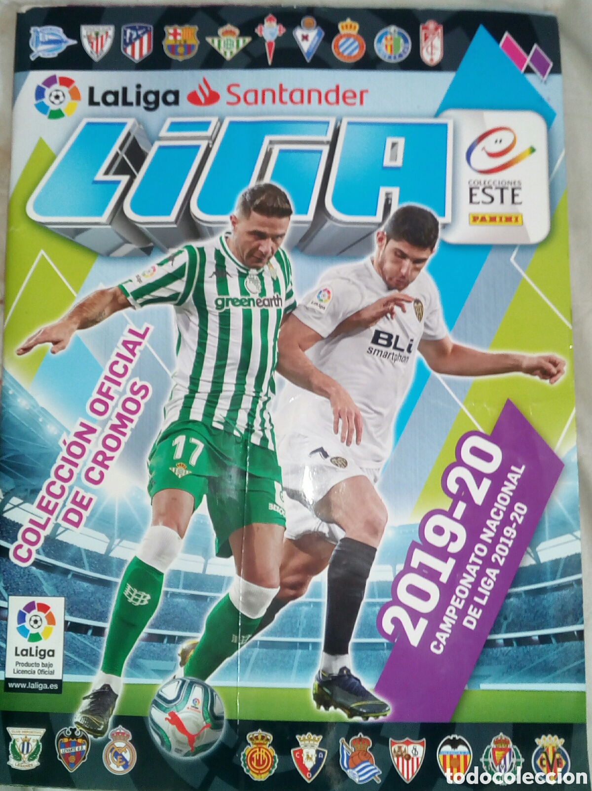 Sports collectibles: &Aacute;LBUM DE CROMOS LIGA SANTANDER 2019-20 PANINI. FALTAN 18 CROMOS