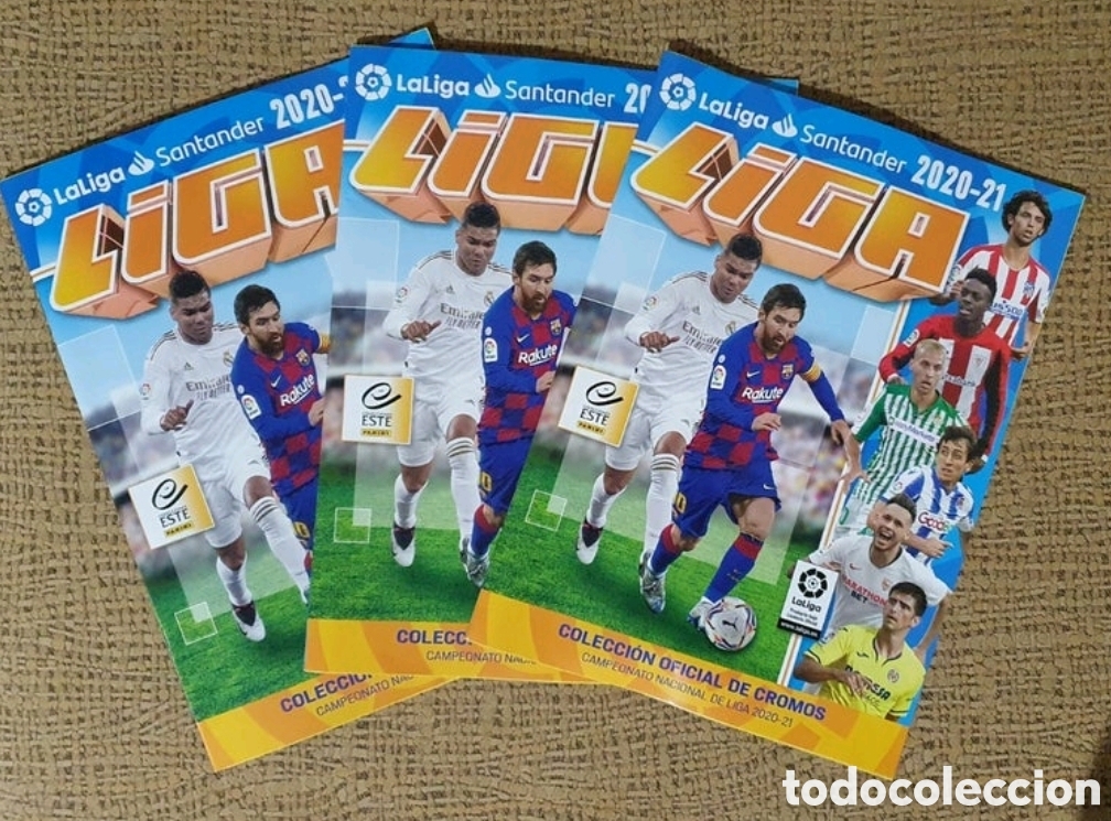 Collezionismo sportivo: Lote 3 &aacute;lbumes Liga 2020-21. Ediciones Este. &Aacute;lbum vac&iacute;o