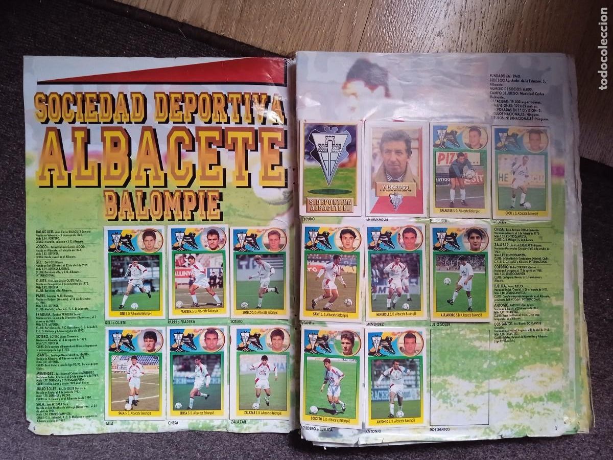 Coleccionismo deportivo: ALBUM CAMPEONATO DE LIGA 1993 / 94 EDICIONES ESTE. SIN TAPAS PERO CON MUCHOS CROMOS PARA RECUPERAR