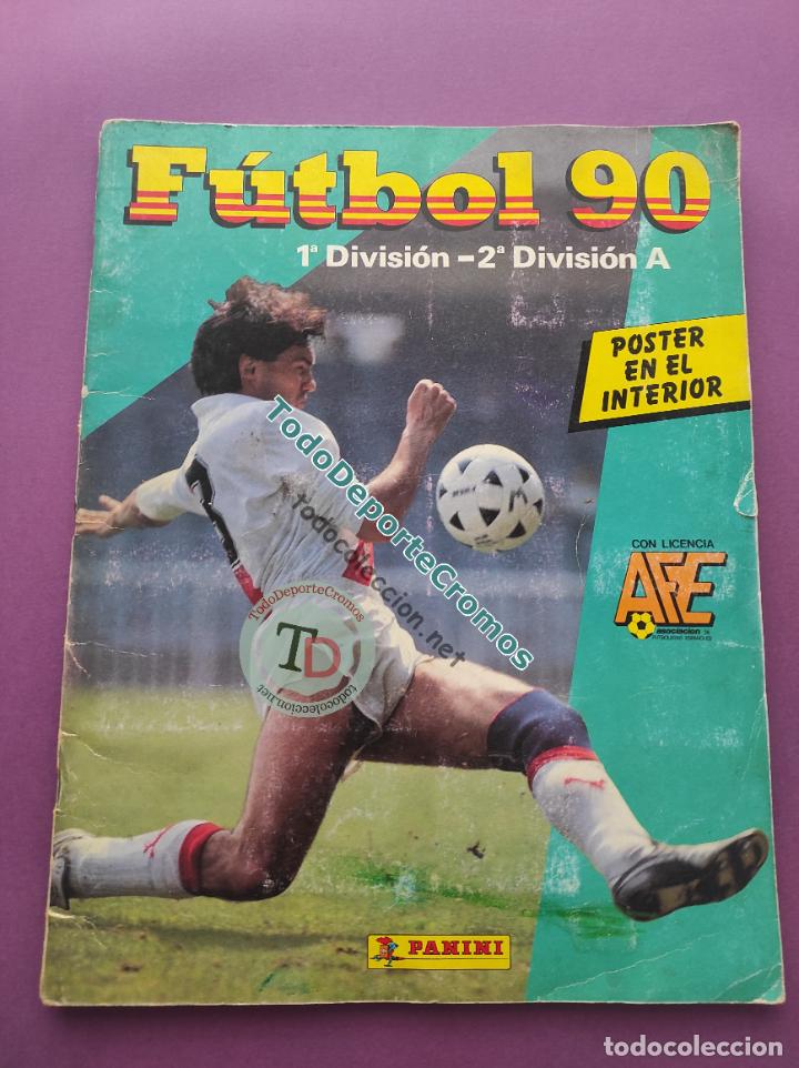 Sports collectibles: ALBUM INCOMPLETO CROMOS LIGA PANINI FUTBOL 89/90 PRIMERA SEGUNDA DIVISION POSTER 1989/1990