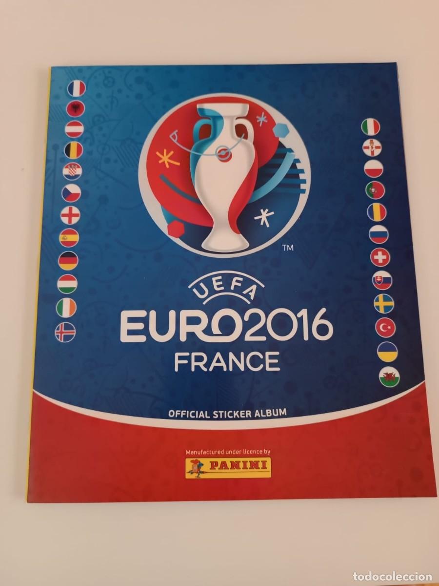 Colecionismo desportivo: &Aacute;lbum plancha vac&iacute;o UEFA EURO 2016 France Panini stickers cromos edici&oacute;n alemana
