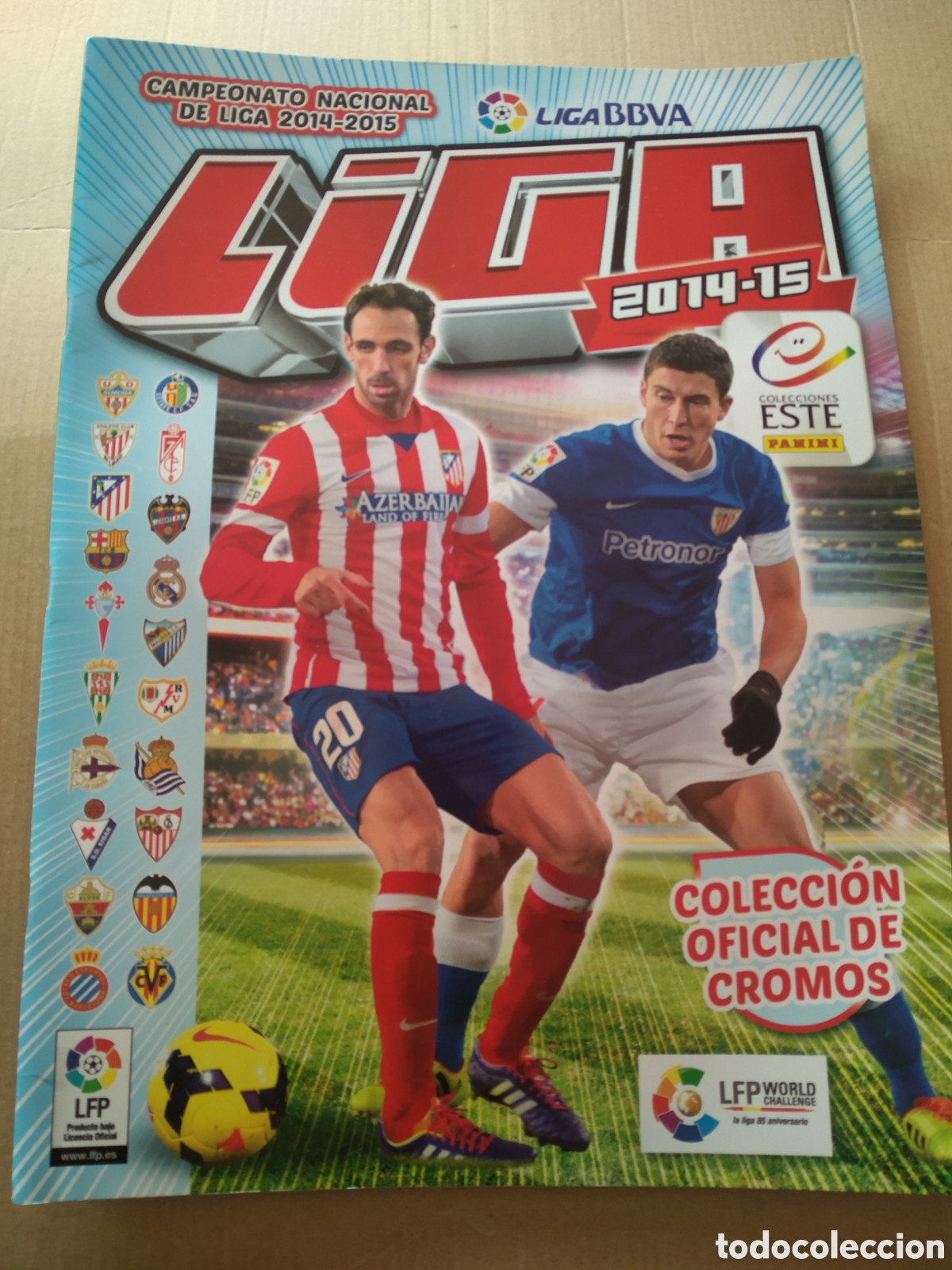 Sports collectibles: &Aacute;LBUM VACIO CROMO FUTBOL LIGA PANINI 2014-2015 EDICIONES ESTE 14-15 JUANFRAN DE MARCOS