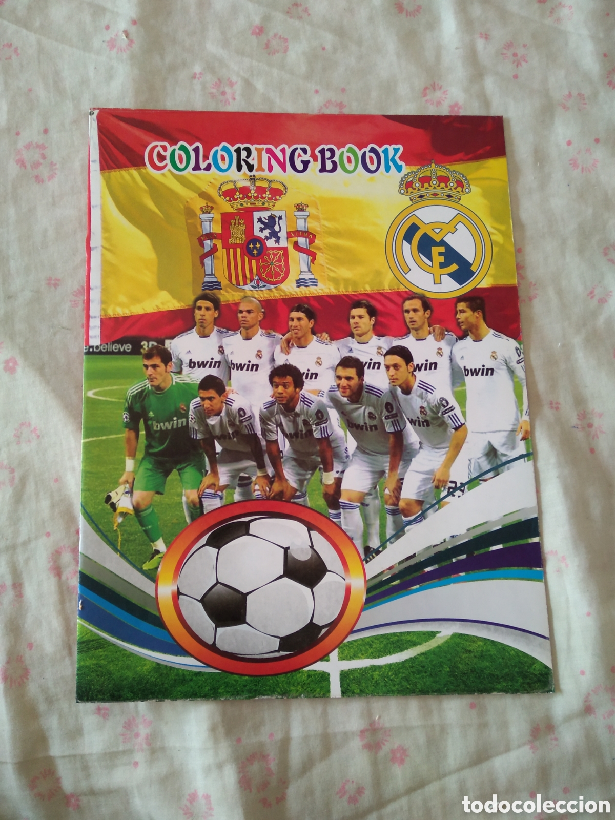 Colecionismo desportivo: &Aacute;LBUM FUTBOL JUGADORES PRINCIPALMENTE REAL MADRID PARA COLOREAR PINTAR LOS DIBUJOS