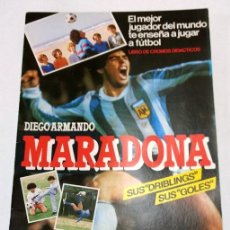 Coleccionismo deportivo: DIEGO ARMANDO MARADONA. ÁLBUM SIN CROMOS PLANCHA DE SUS DRIBLINGS SUS GOLES LIGA 1984 - 85
