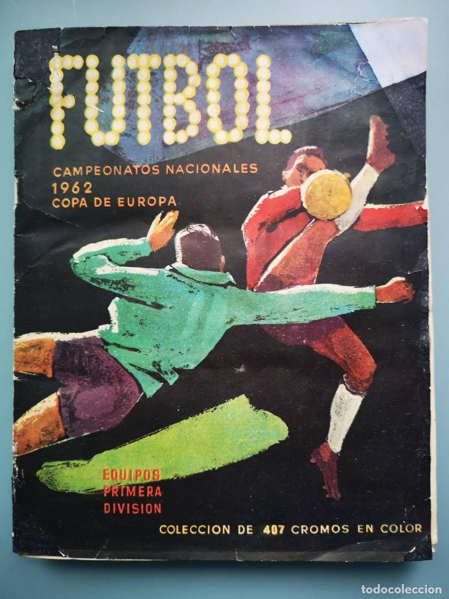 Coleccionismo deportivo: DIFICIL ALBUM CAMPEONATOS NACIONALES FUTBOL 1962 RUIZ ROMERO 1961 CASI COMPLETO A FALTA DE 4 CROMOS