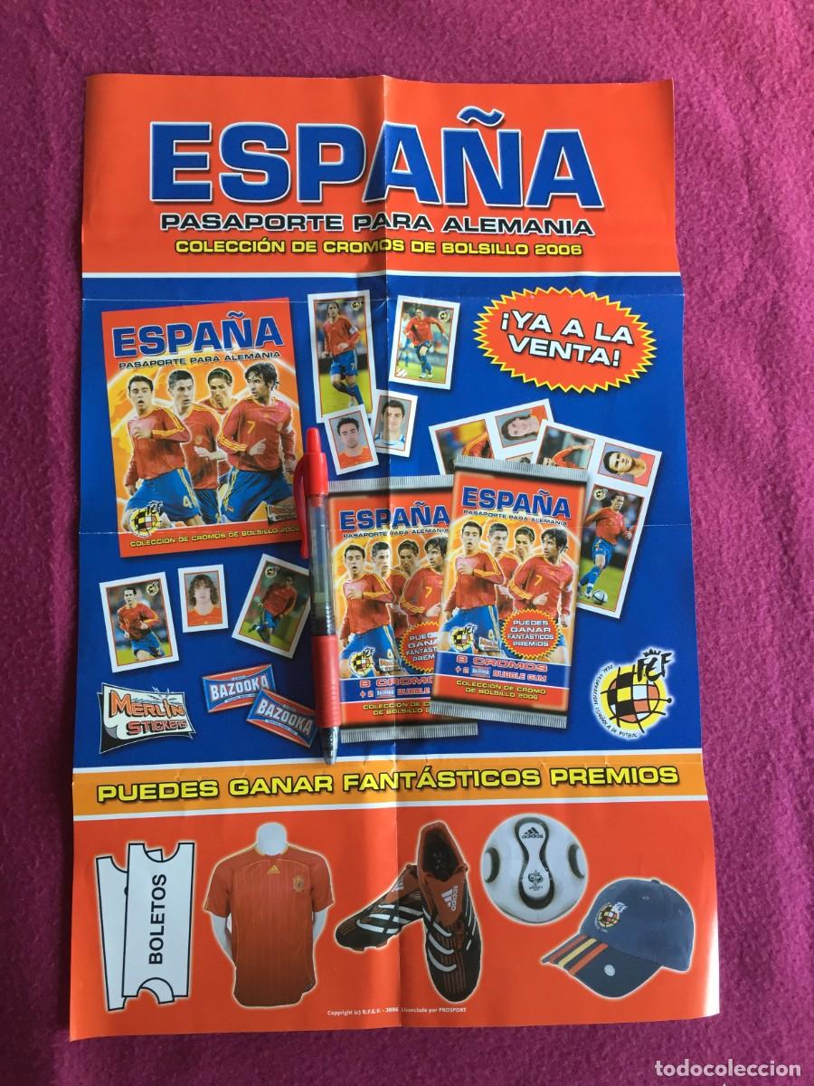 Colecionismo desportivo: POSTER DE KIOSKO DEL ALBUM DE FUTBOL PASAPORTE PARA ALEMANIA 2006 MERLIN STICKERS CHICLE BAZOOKA