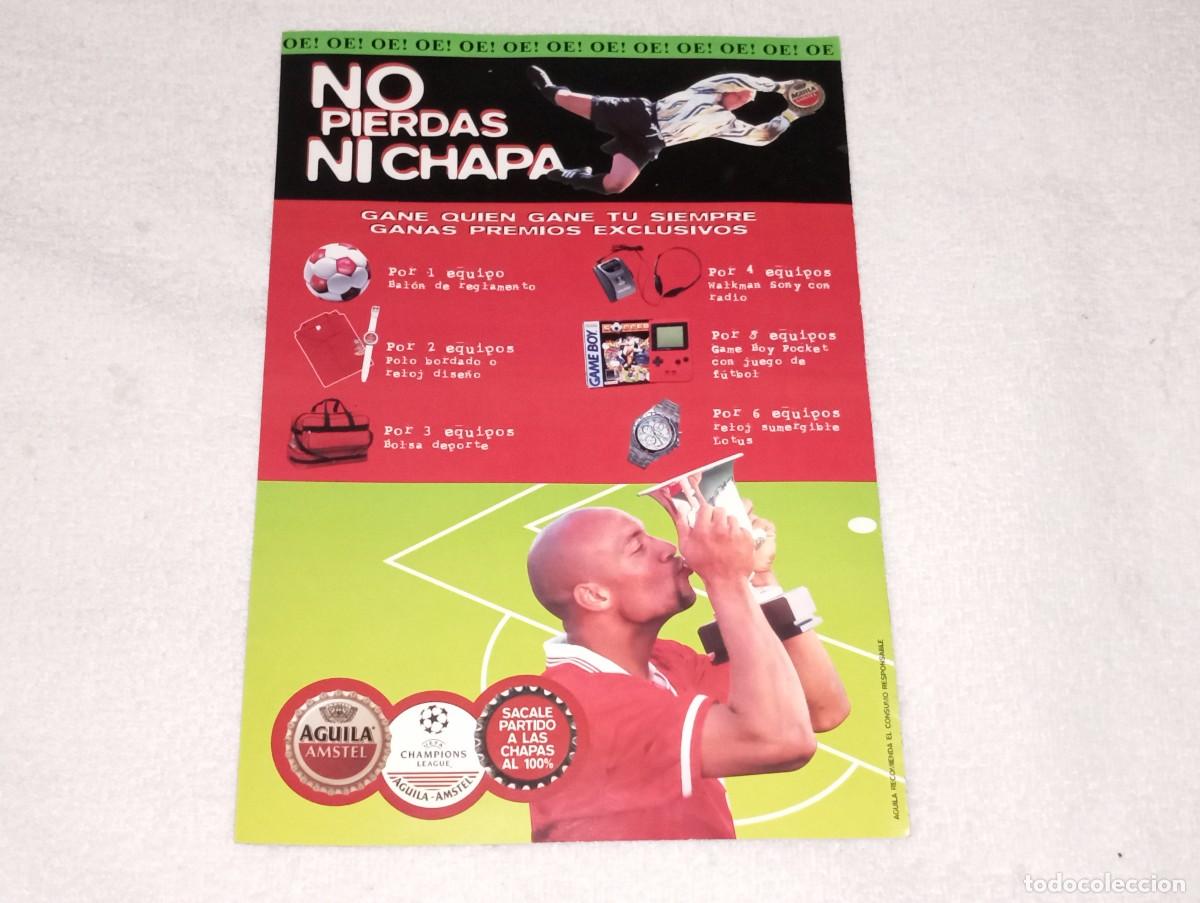 Sports collectibles: ALBUM CONCURSO CHAPAS FUTBOL DE CERVEZA AGUILA AMSTEL PREMIOS NINTENDO PLAY STATION A&Ntilde;OS 90