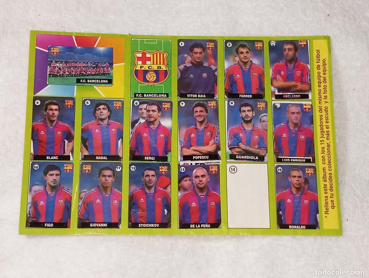 Sammelleidenschaft Sport: ANTIGUO ALBUM DE CROMOS CHICLE FUTBOL LA LIGA DE LAS ESTRELLAS F.C BARCELONA VIDAL A&Ntilde;O 1996 - 97