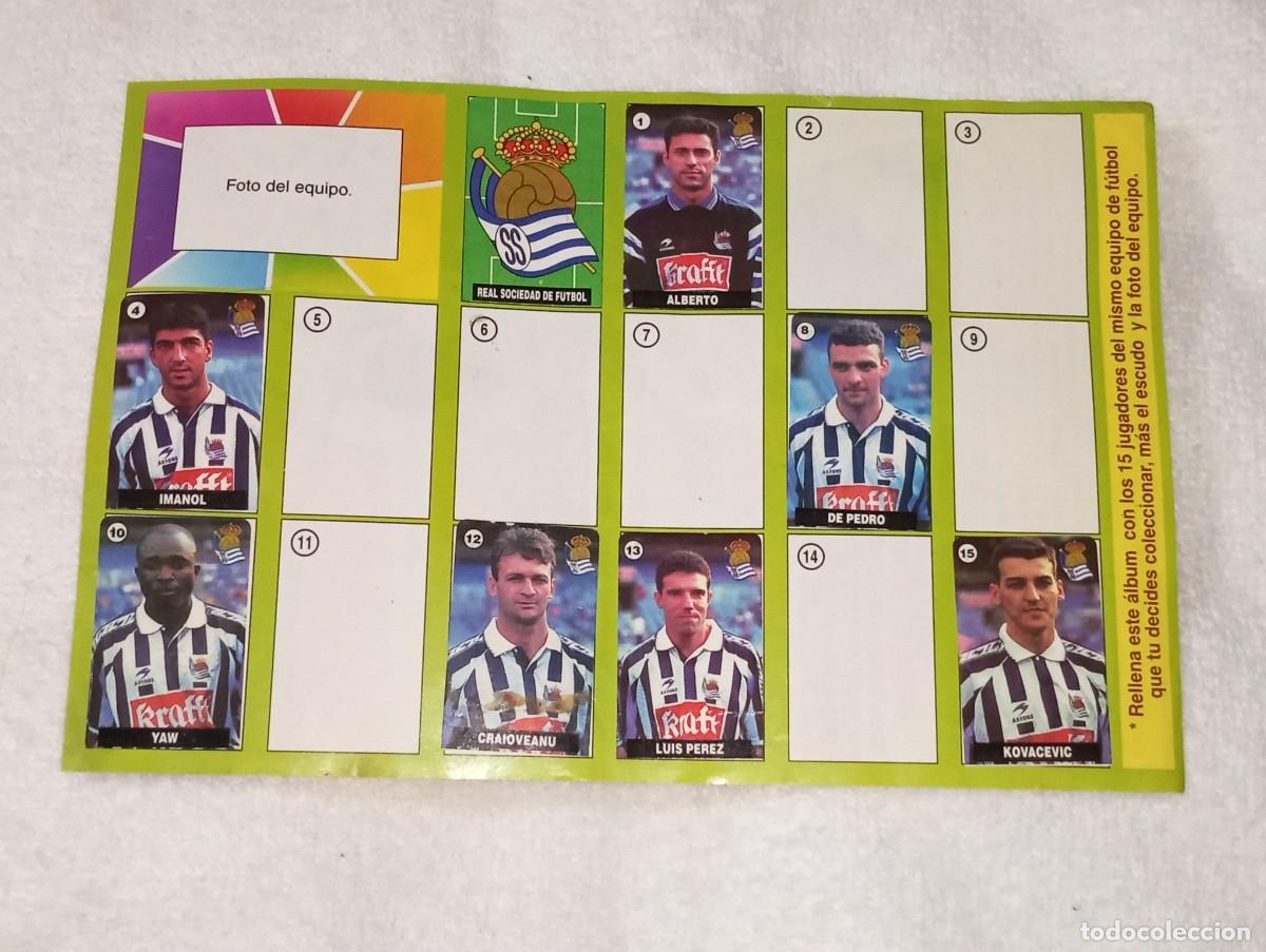 Collezionismo sportivo: ANTIGUO ALBUM DE CROMOS CHICLE FUTBOL LA LIGA DE LAS ESTRELLAS REAL SOCIEDAD VIDAL A&Ntilde;O 1996 - 97