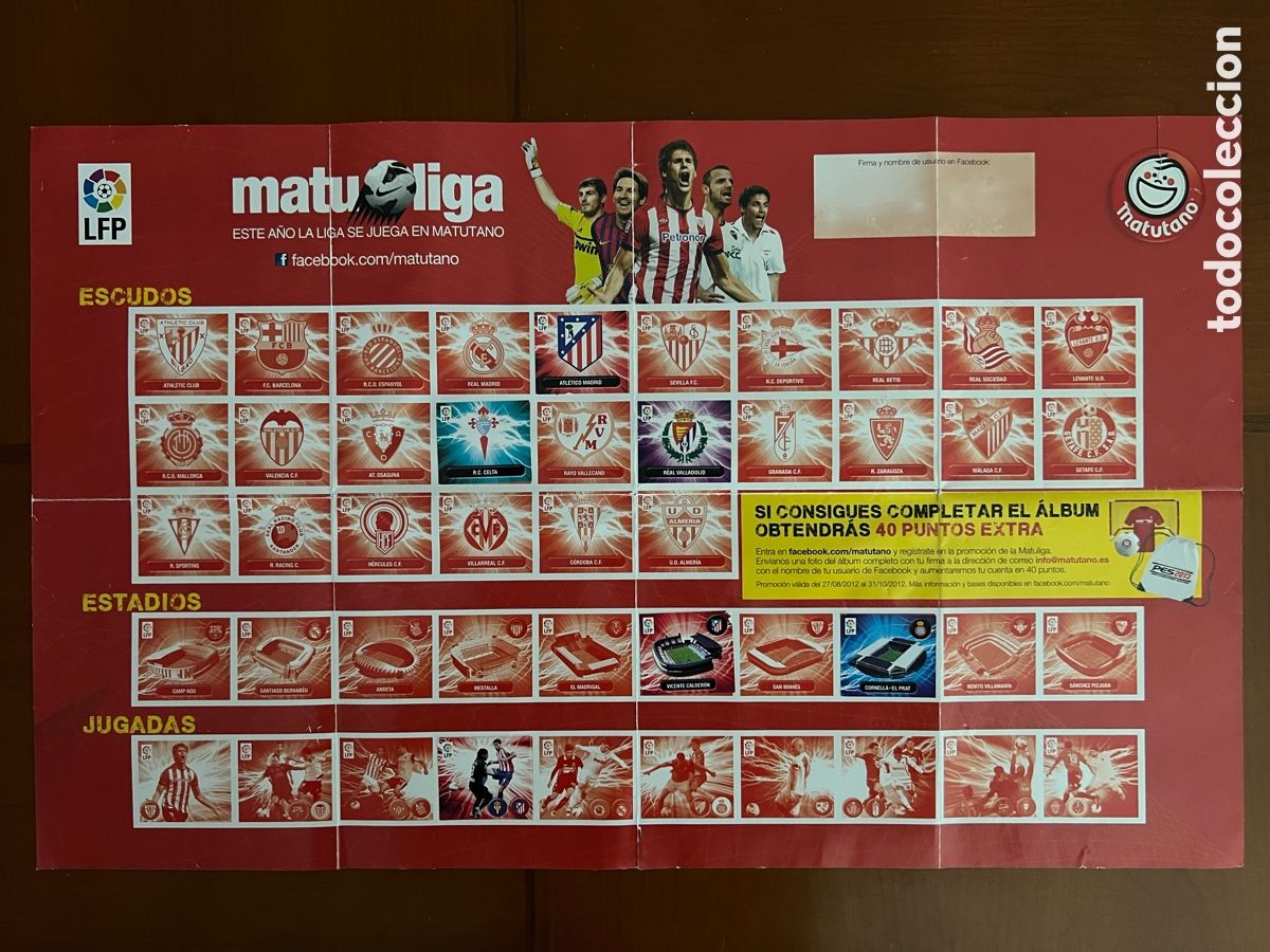 Coleccionismo deportivo: ALBUM CROMOS FUTBOL MATUTANO - MATULIGA - 2012