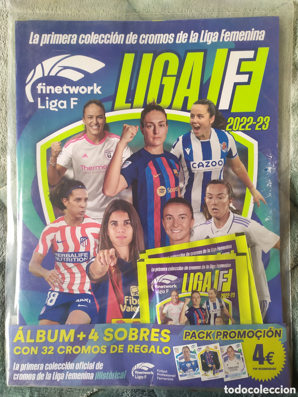 Coleccionismo deportivo: &Aacute;lbum Liga Femenina finetwork 2022 2023 22 23 panini + 4 sobres pack inicio nuevo sin abrir
