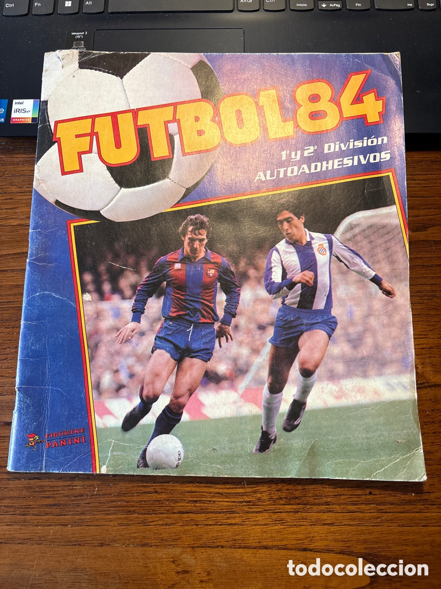 Coleccionismo deportivo: &Aacute;LBUM DE CROMOS VAC&Iacute;O FUTBOL 84 AUTOADHESIVOS FIGURINE PANINI