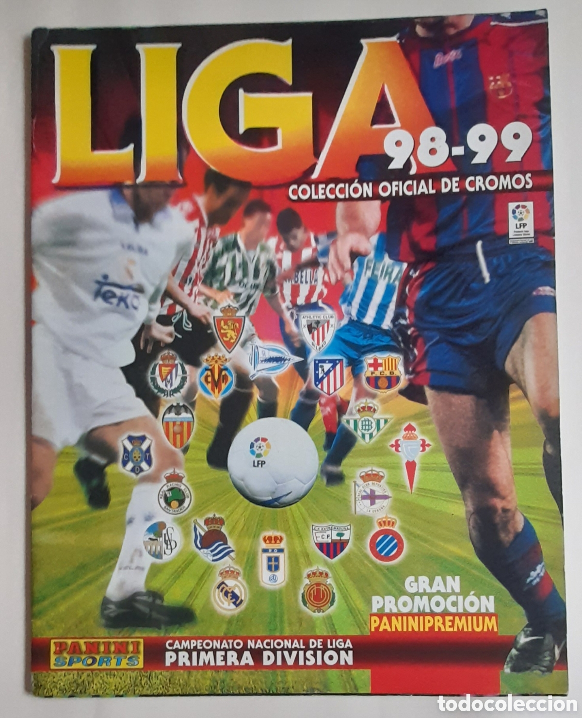 Collezionismo sportivo: &Aacute;LBUM DE CROMOS PLANCHA CAMPEONATO NACIONAL DE LIGA PRIMERA DIVISI&Oacute;N 98/99 DISTRIBUCIONES PANINI